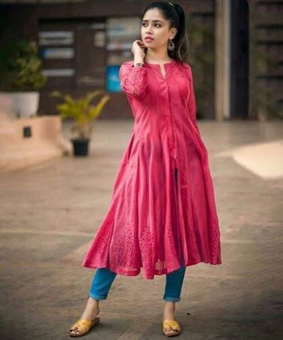 Kutri Pink Anarkali
